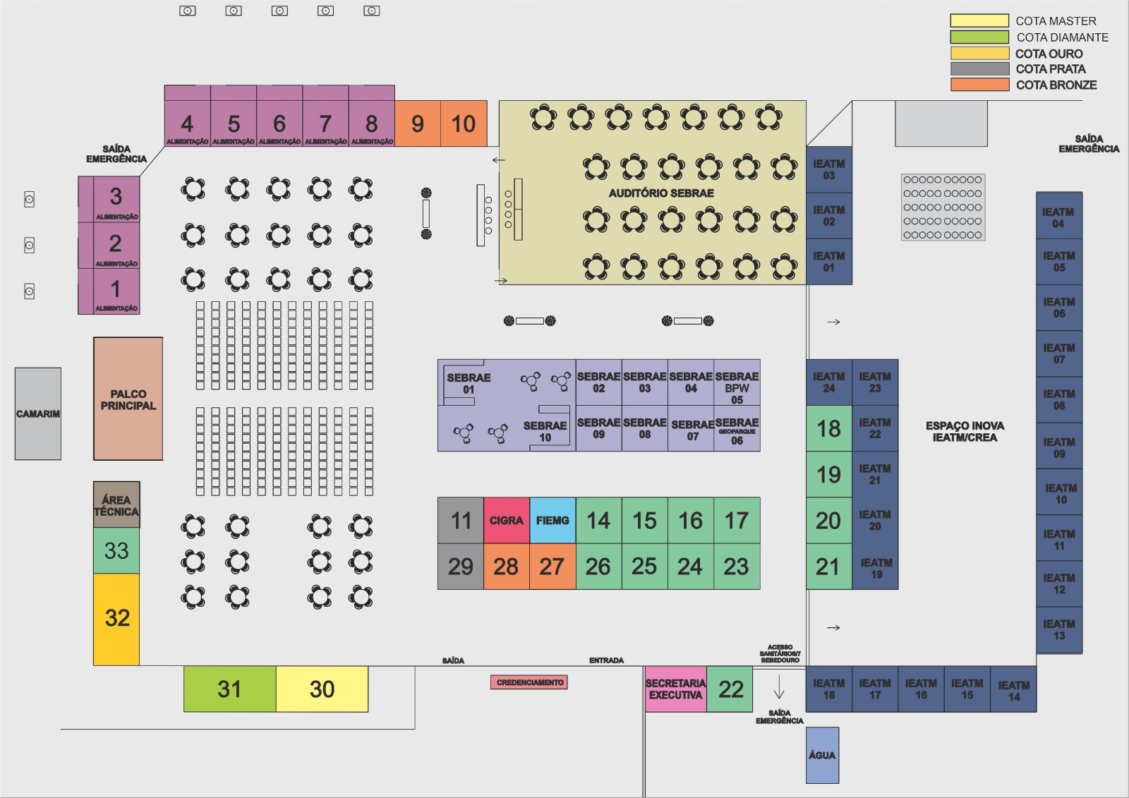 Mapa da feira ExpoCigra 2025